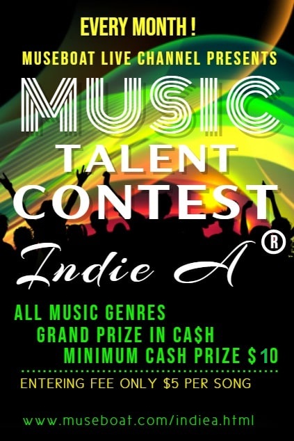 Indie A music talent contest on Museboat Live channel